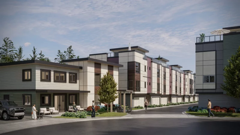 Skyview Mission by Bianco Developments is a 99-unit Fraser Valley townhome community.