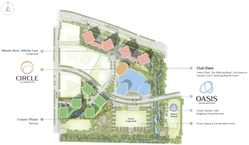 Concord Brentwood site plan showing Circle location.